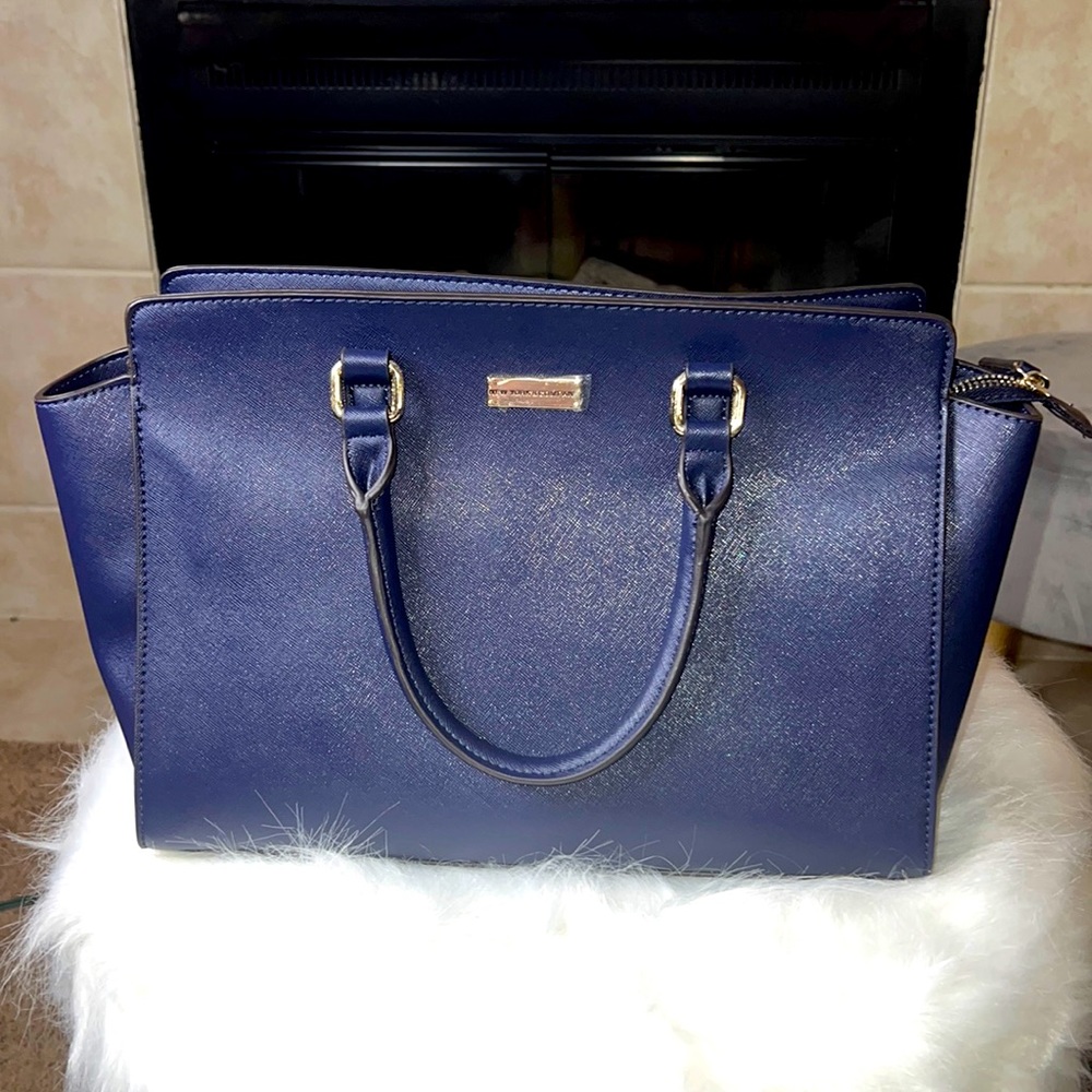 New York & Company Navy Blue Satchel